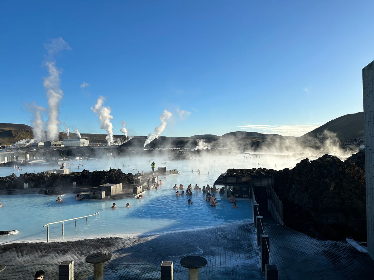 The Blue Lagoon in Iceland - eruption, seismic activity, and
